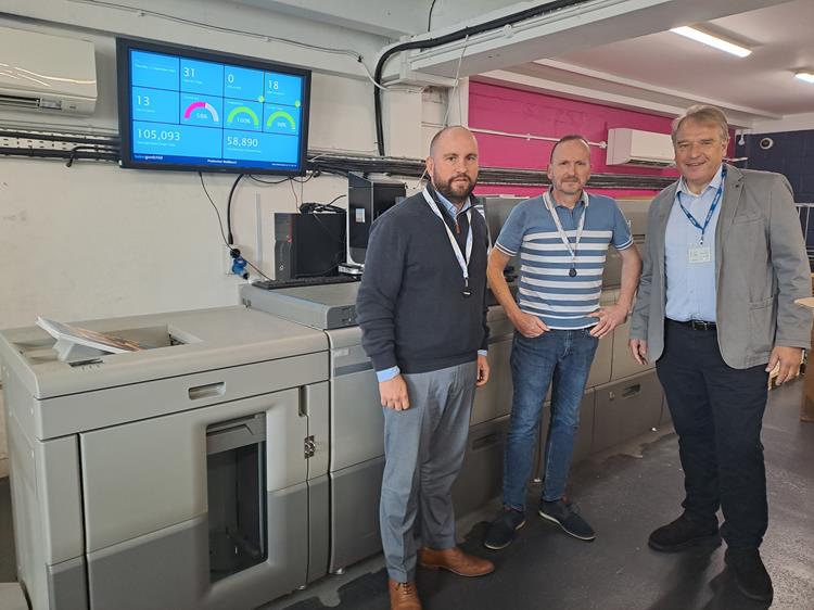 Ian Stevenson, Operations Director Bakergoodchild; Graeme Burton, Operations Manager Bakergoodchild; and Simon Wheeler, Strategic Account Director Ricoh UK