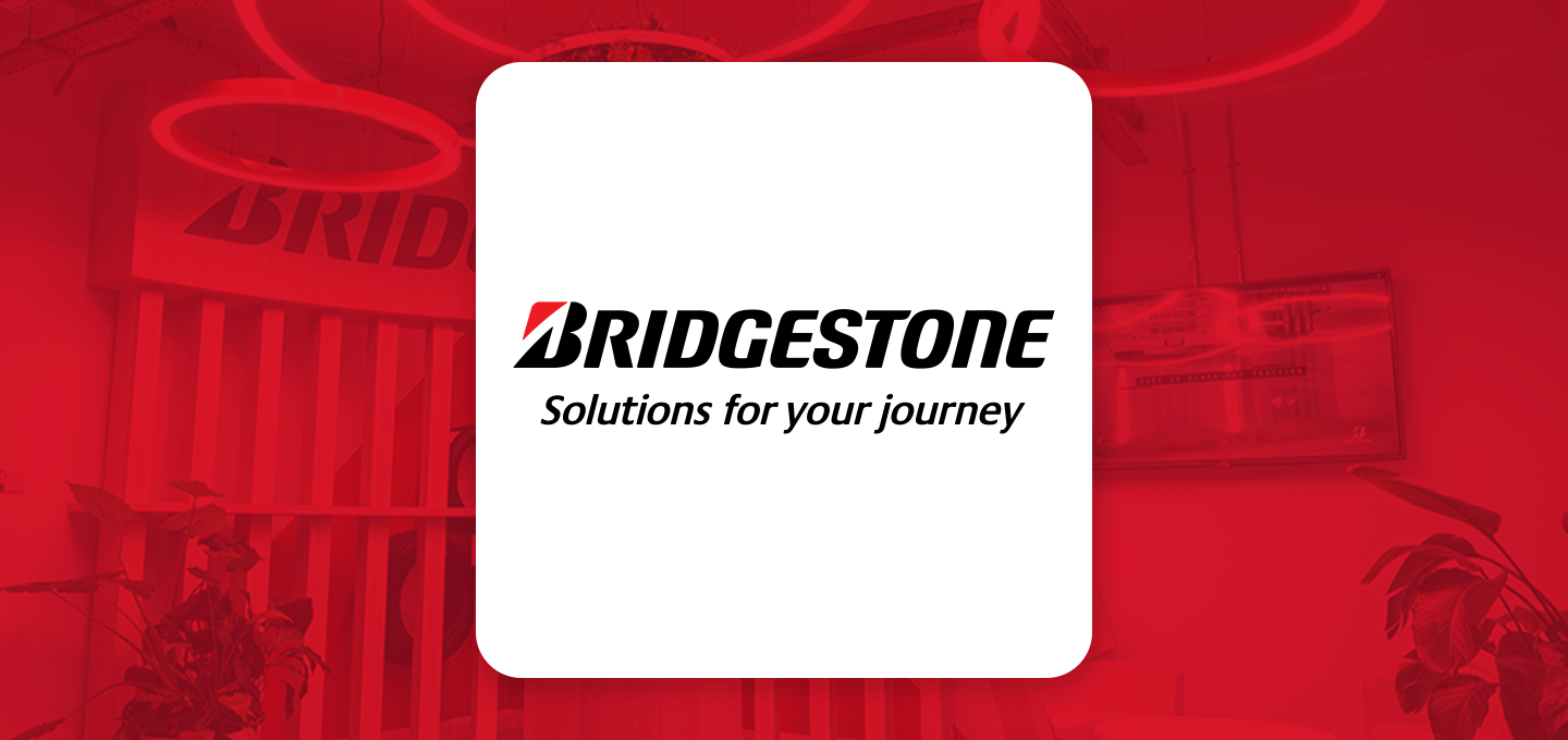 Bridgestone branded visual highlighting trusted mobility solutions, innovation and a modern corporate environment for global business and technology.
