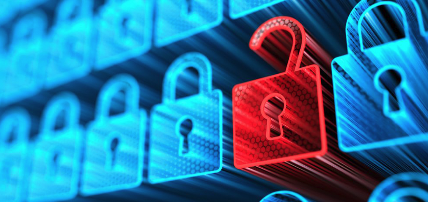 Abstract image of locks and code to indicate ransomware attacks.