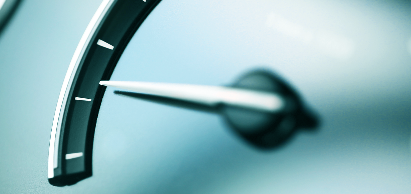 A close up of a gauge