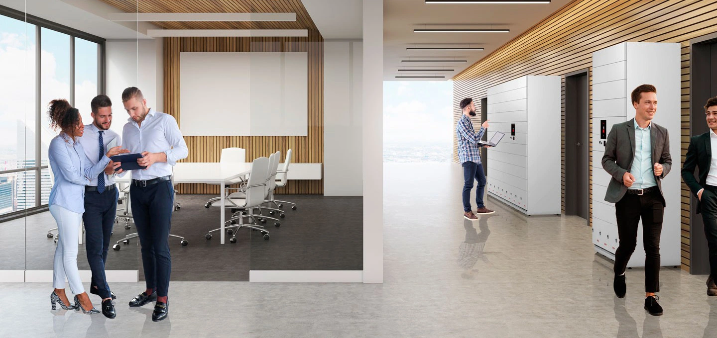 Smart lockers in the office