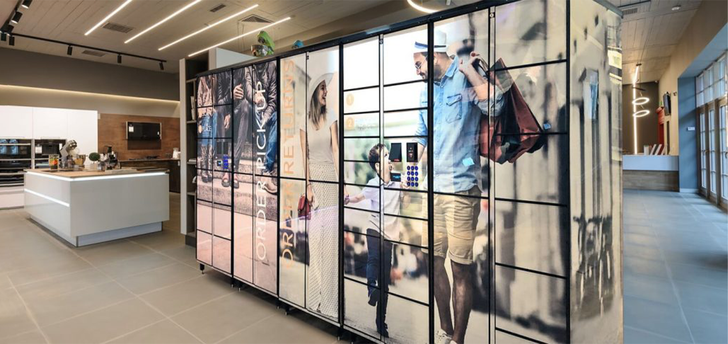  An image of click & collect lockers for retail